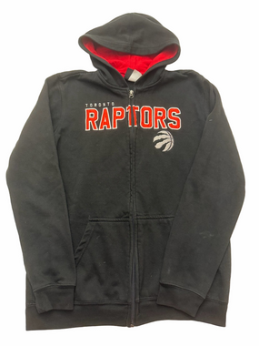 NBA Toronto Raptors Basketball Black & Red Zip-Up Hoodie Youth Boy XL Activewear